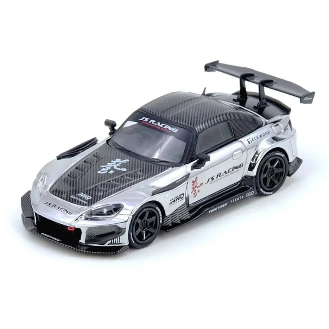 1:64 Honda S2000 J's Racing -- Chrome Silver/Carbon - HK Expo -- INNO6