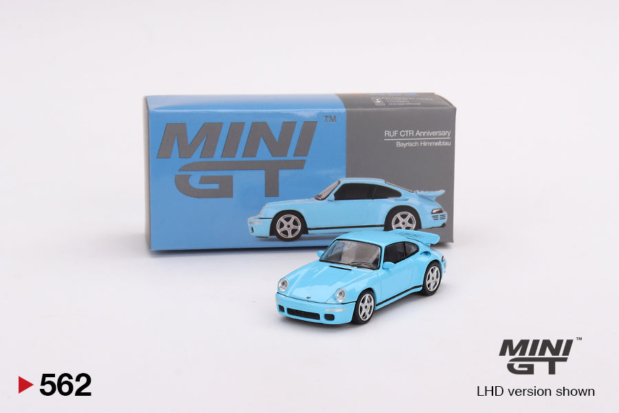 1:64 RUF CTR Anniversary -- Bayrisch Himmelblau (Blue) -- Mini GT Pors