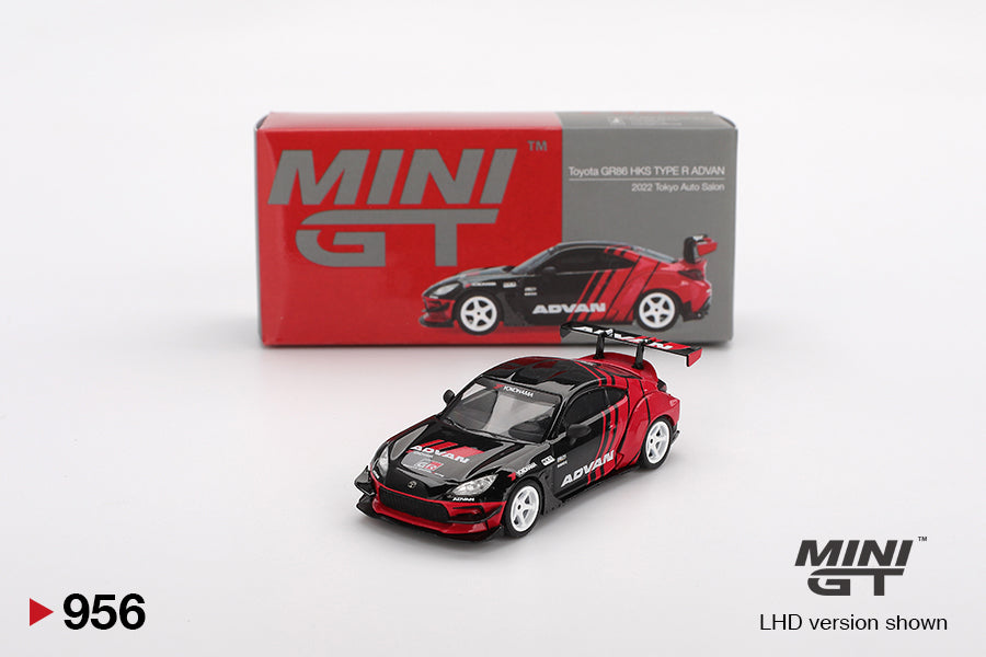 1:64 Toyota GR86 HKS Type R -- ADVAN 2022 Tokyo Auto Salon -- Mini GT