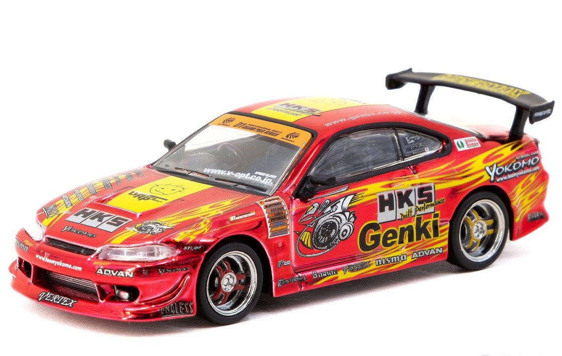 1:64 HKS Hiper Silvia RS-2 - Chrome Red -- Nissan (S15) -- Tarmac Work
