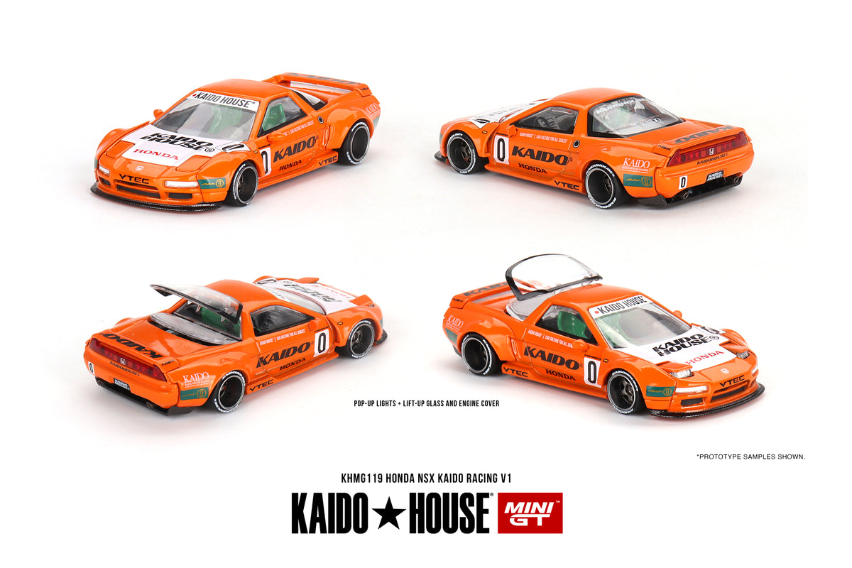 1:64 Honda NSX Kaido Racing V1 Orange -- Kaido House x Mini GT KHMG119