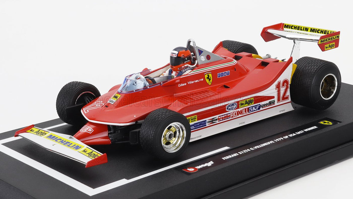 1:18 1979 Gilles Villeneuve -- USA GP Winner -- #12 Ferrari 312T4 -- B