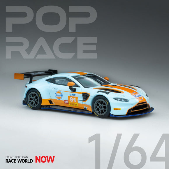 1:64 Aston Martin Vantage GT3 -- Gulf Oil Livery -- Pop Race