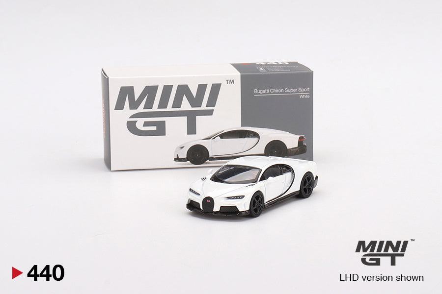 1:64 Bugatti Chiron Super Sport -- White -- Mini GT