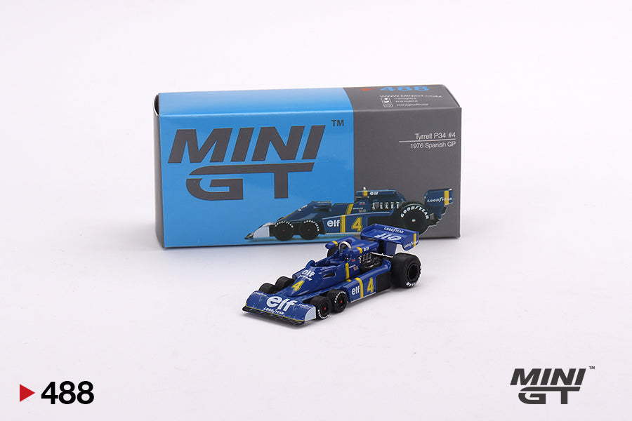 1:64 1976 Patrick Depailler -- #4 Tyrrell P34 -- Spanish GP -- Mini GT