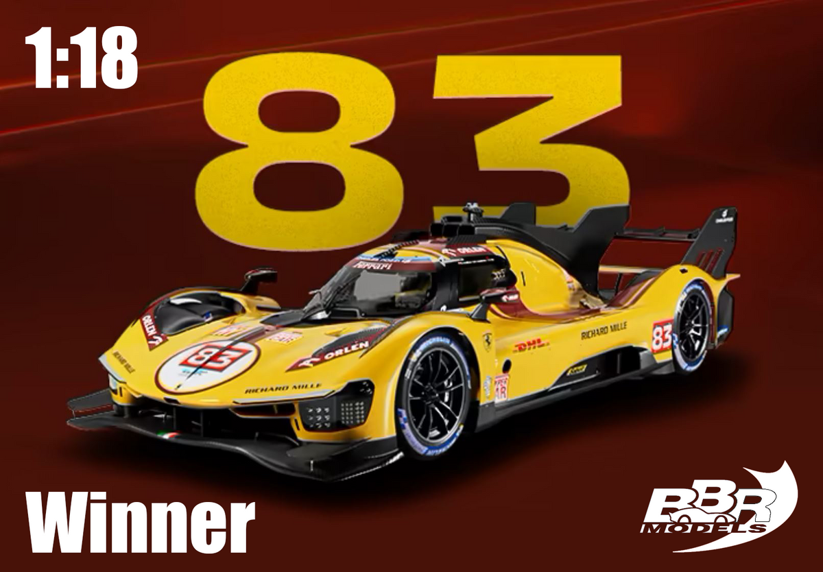 Pre-Order) 1:18 2025 LeMans 24h Winner -- #83 Ferrari 499P -- BBR