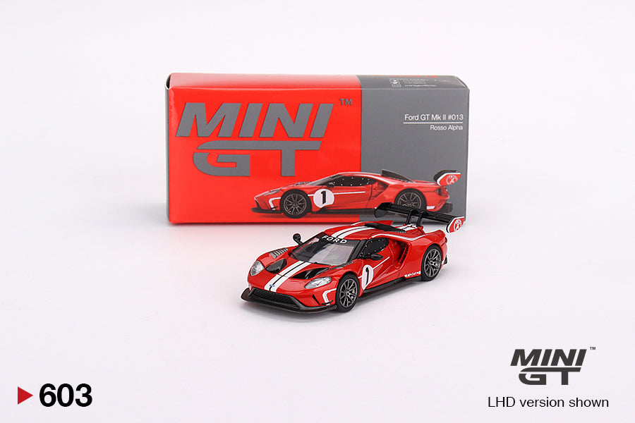 1:64 Ford GT MK II #013 -- Rosso Alpha (Red) -- Mini GT