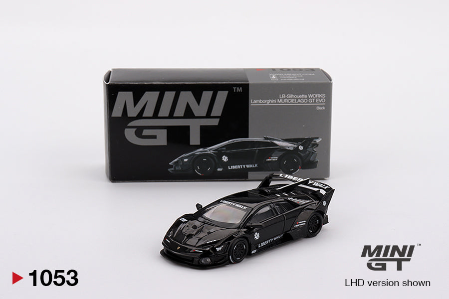 1:64 Lamborghini LB-Silhouette WORKS Murcielago GT -- Black -- Mini GT