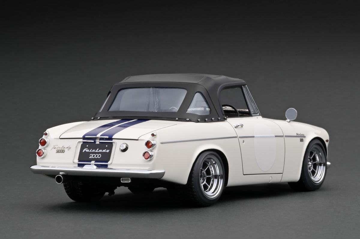 1:18 Datsun Fairlady 2000 (SR311) -- White/Blue -- Ignition Model IG27
