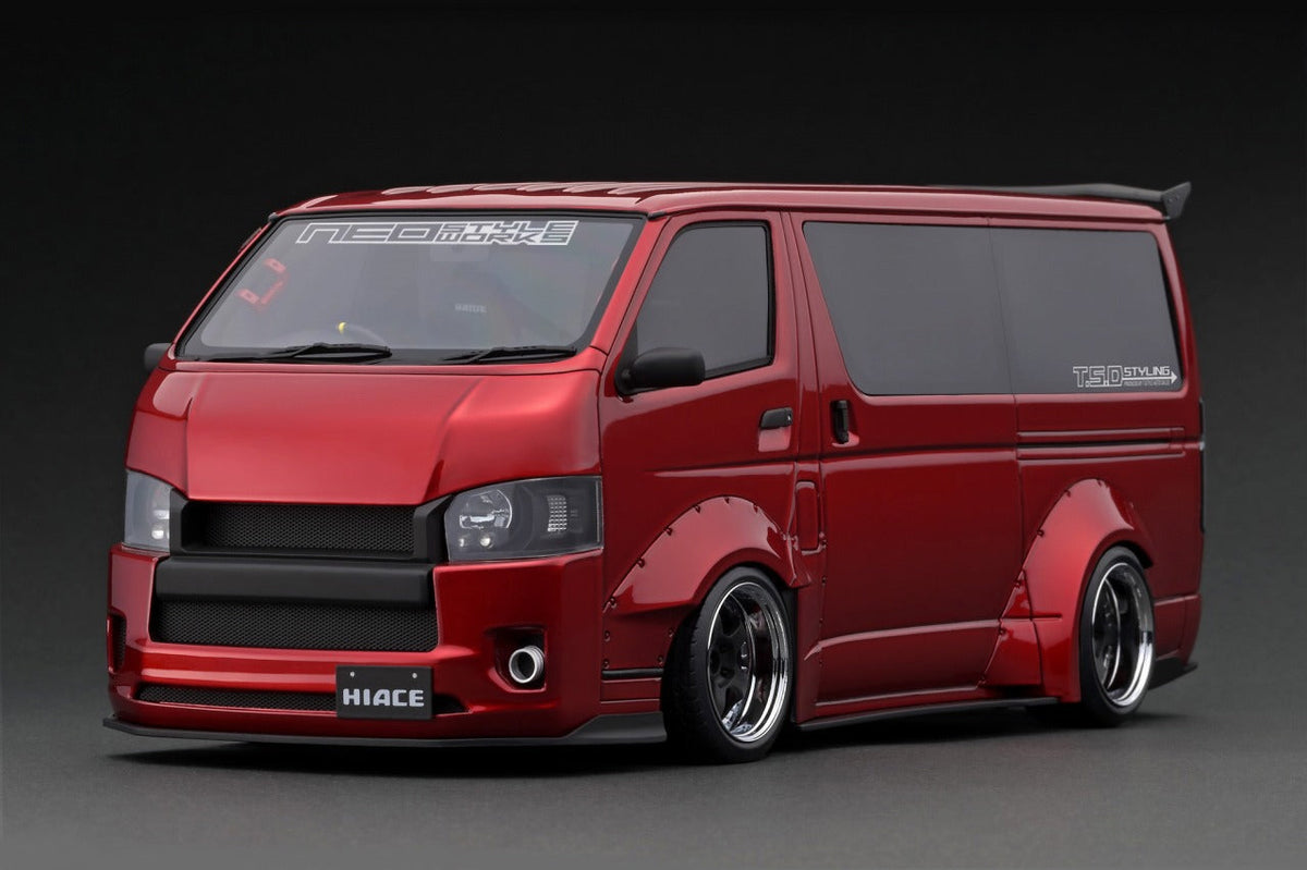 1:18 Toyota Hiace TSD Works -- Red Metallic -- Ignition Model IG2806