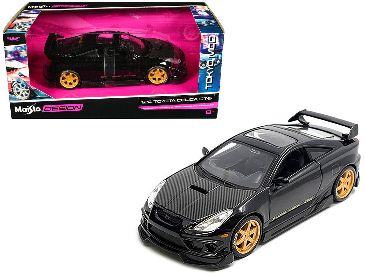 1:24 Toyota Celica GT-S -- Black with Carbon Hood Sunroof -- Maisto