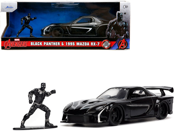 1:32 Black Panther w/1995 Mazda RX-7 -- Marvel Avengers JADA