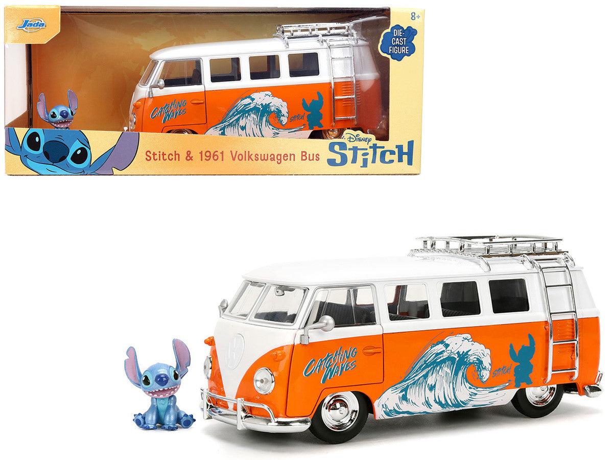 1:24 Stitch w/Volkswagen T1 Kombi Bus Orange -- Lilo & Stitch -- JADA