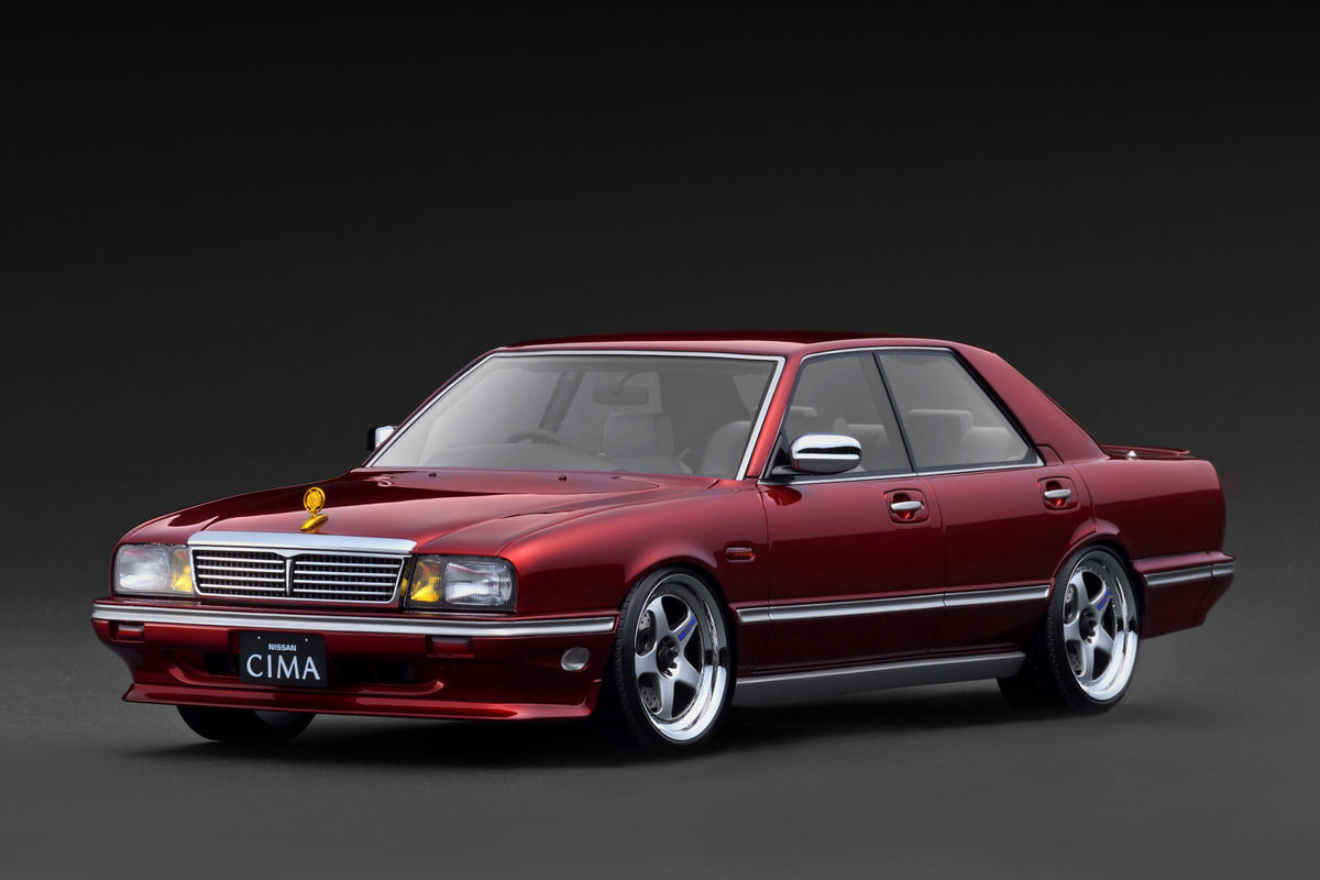 1:18 Nissan Gloria Cima (Y31) -- Wine Red -- Ignition Model IG3905