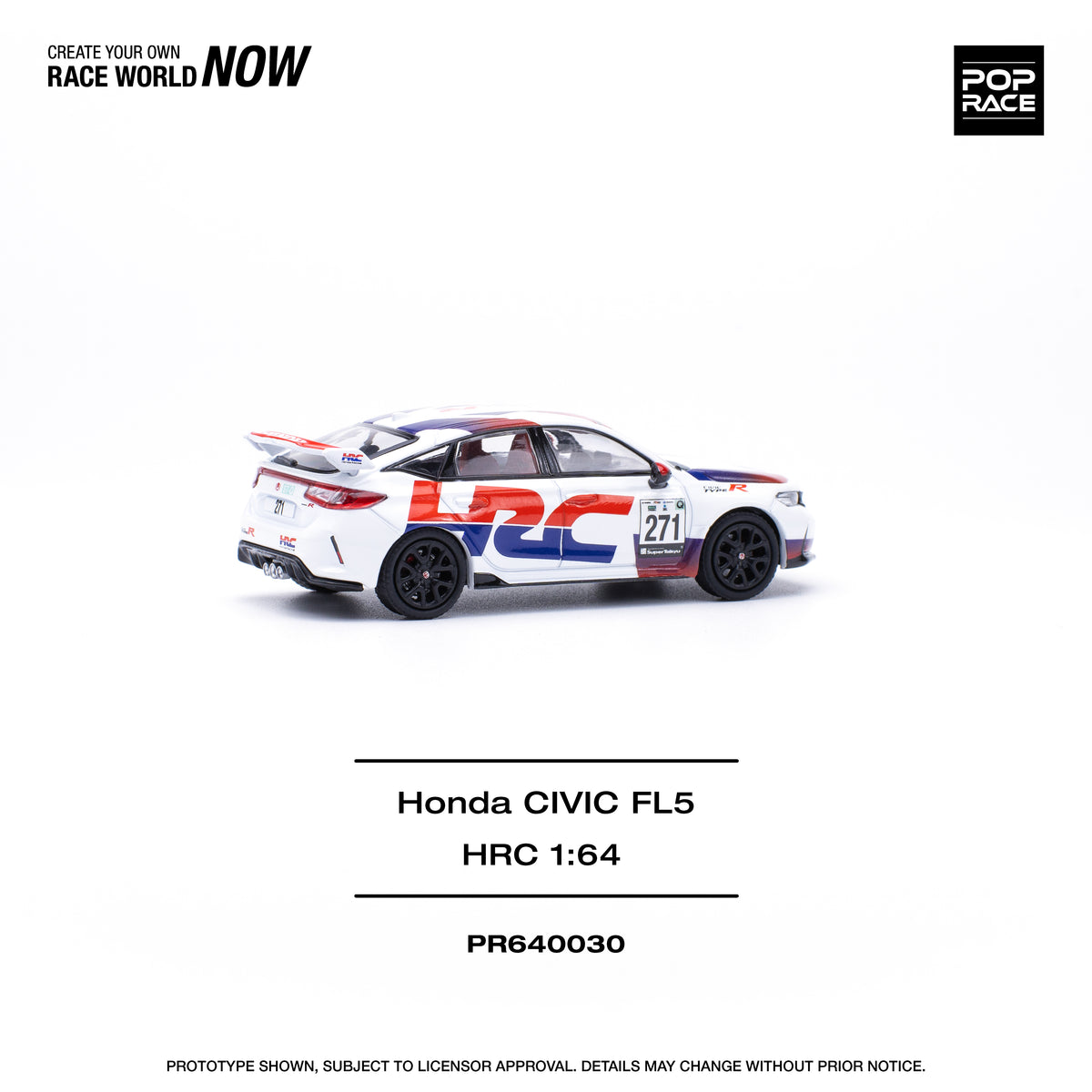 1:64 Honda Civic (FL5) Type R -- #271 HRC -- Pop Race