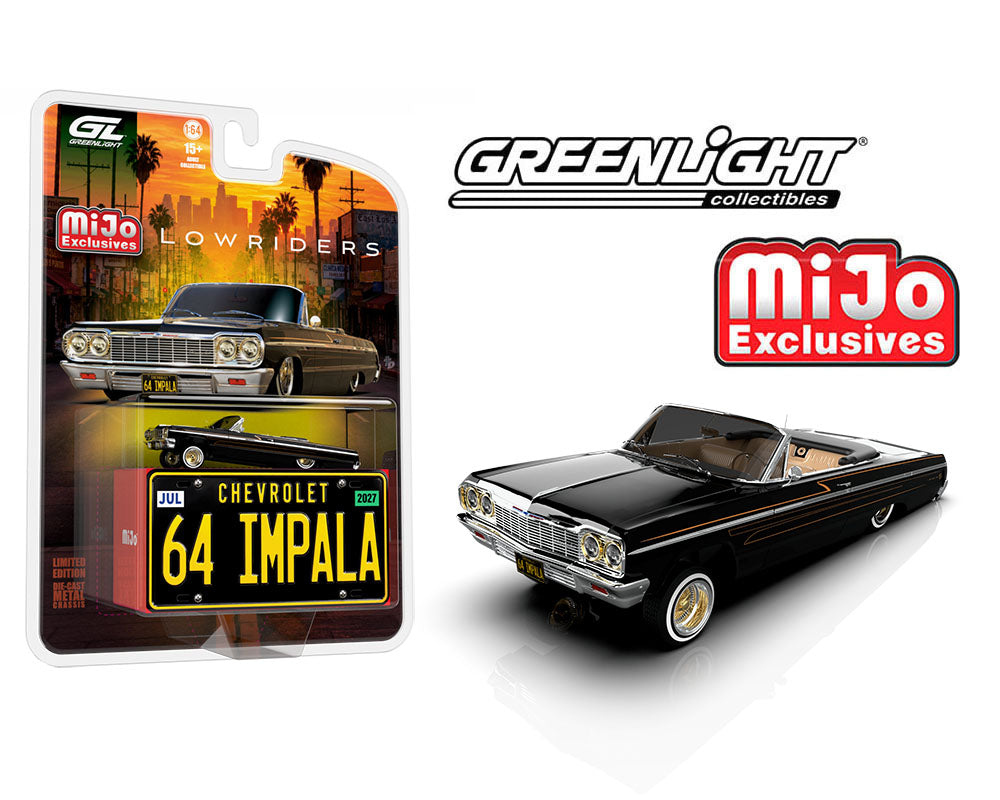 ミニカー '64 Impala Convertible Lowrider Pre-Order) 1:64 1964 Chevrolet Impala Convertible Lowrider -- Black -