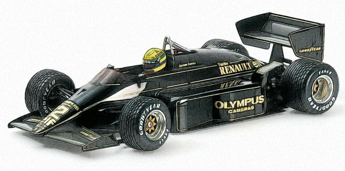 Pre-Order) 1:12 1985 Ayrton Senna (Dirty Version) -- Portugal GP -- L