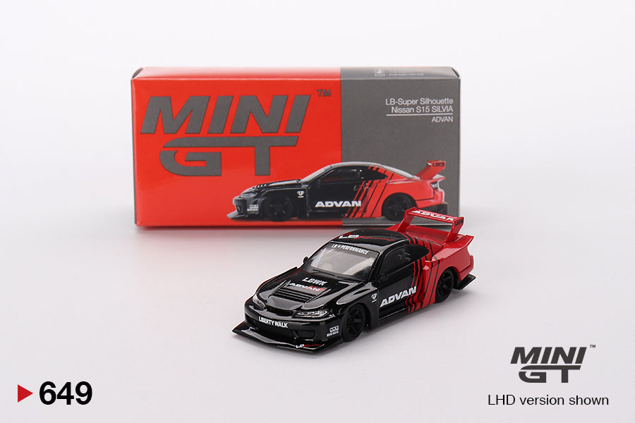 1:64 Nissan LB-Super Silhouette S15 Silvia -- ADVAN -- Mini GT MGT0064