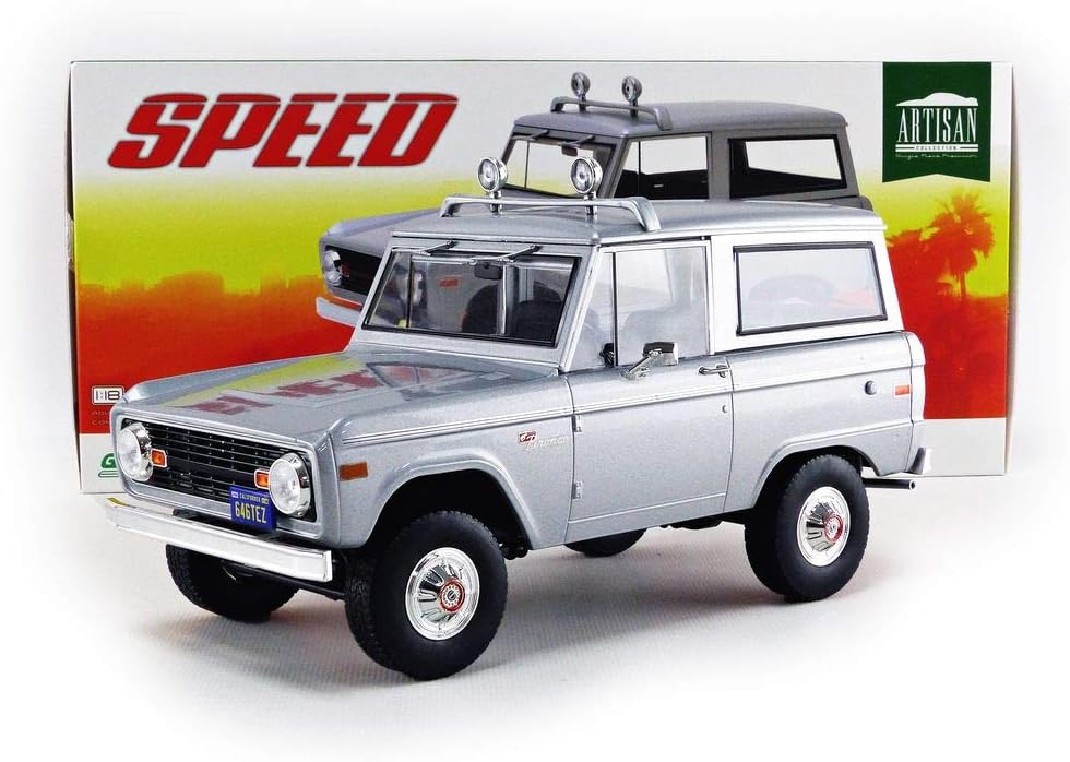 1:18 1970 Ford Bronco - Silver -- Jack Travens from Speed (1994) -- Gr