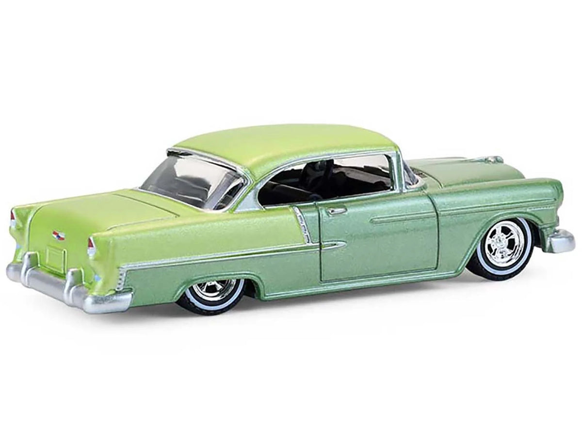 GreenLight 1955 Chevrolet Bel Air 2台セット 1:64 1955 Chevrolet Bel Air - Green/Yellow -- Greenlight: California L