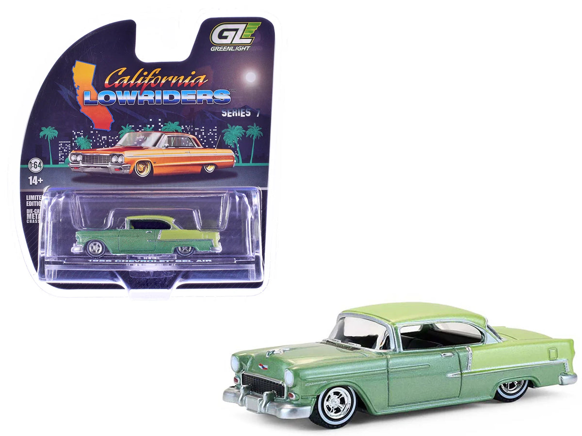1:64 1955 Chevrolet Bel Air - Green/Yellow -- Greenlight: California L