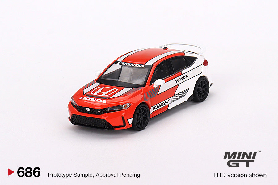 1:64 Honda Civic Type R (FL5) 2023 -- Pace Car Red/White -- Mini GT MG