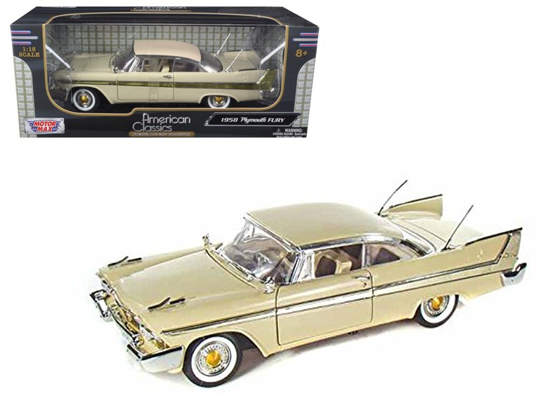 1958 PLYMOUTH FURY BEIGE 1:18 SCALE BY outlet MOTORMAX 73115