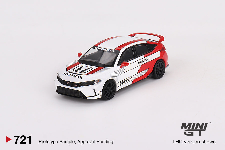 1:64 Honda Civic Type R (FL5) 2023 -- Pace Car White/Red -- Mini GT MG