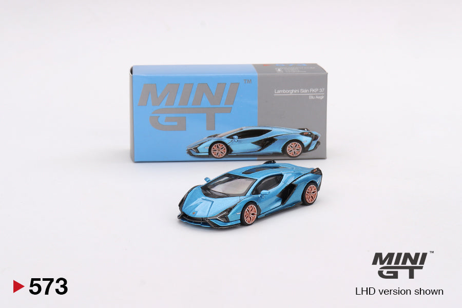 1:64 Lamborghini Sián FKP 37 -- Blue Aegir -- Mini GT MGT00573