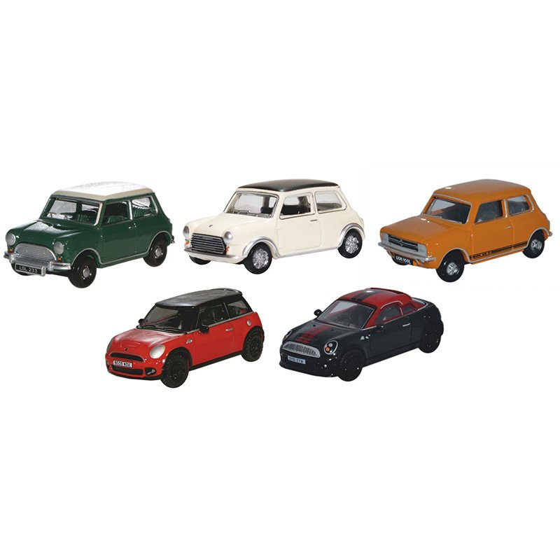 1:76 (OO) Mini Classic/Cooper S/1275GT/New/Coupe 5 Piece Set -- Oxford