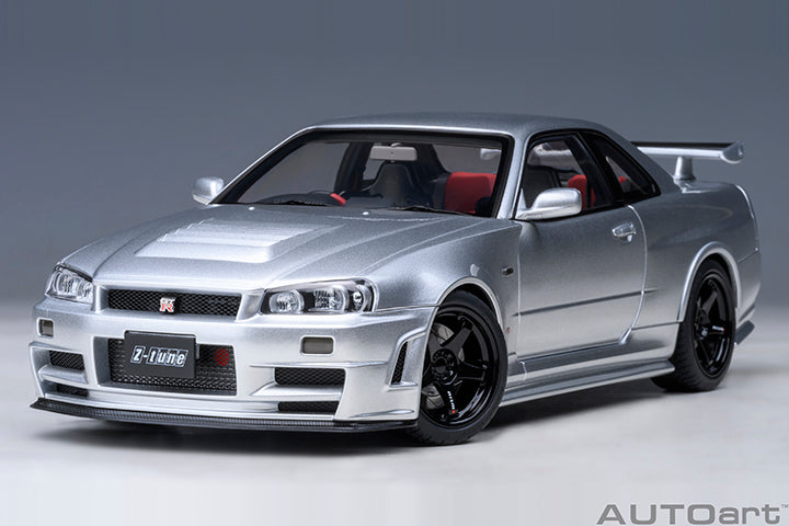 1:18 Nissan Skyline GT-R (R34) Z-Tune -- Silver -- AUTOart 77461