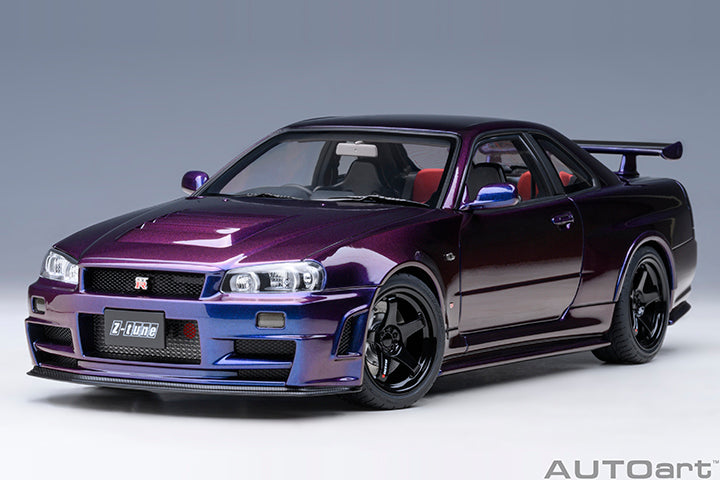 1:18 Nissan Skyline GT-R (R34) Z-Tune -- Midnight Purple -- AUTOart 77