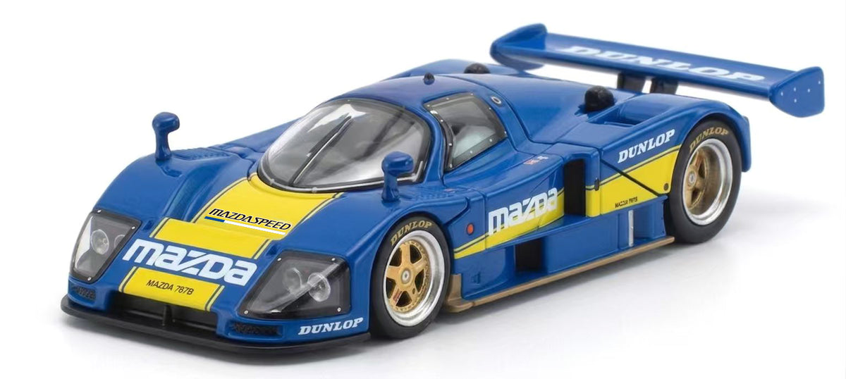 Pre-Order) 1:64 Mazda 787B -- Dunlop Yellow/Blue -- Pop Race x Enigma