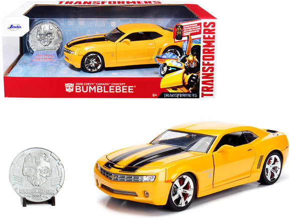 1:24 Transformers (2007) - Bumblebee -- 2006 Chevrolet Camaro Yellow -- JADA