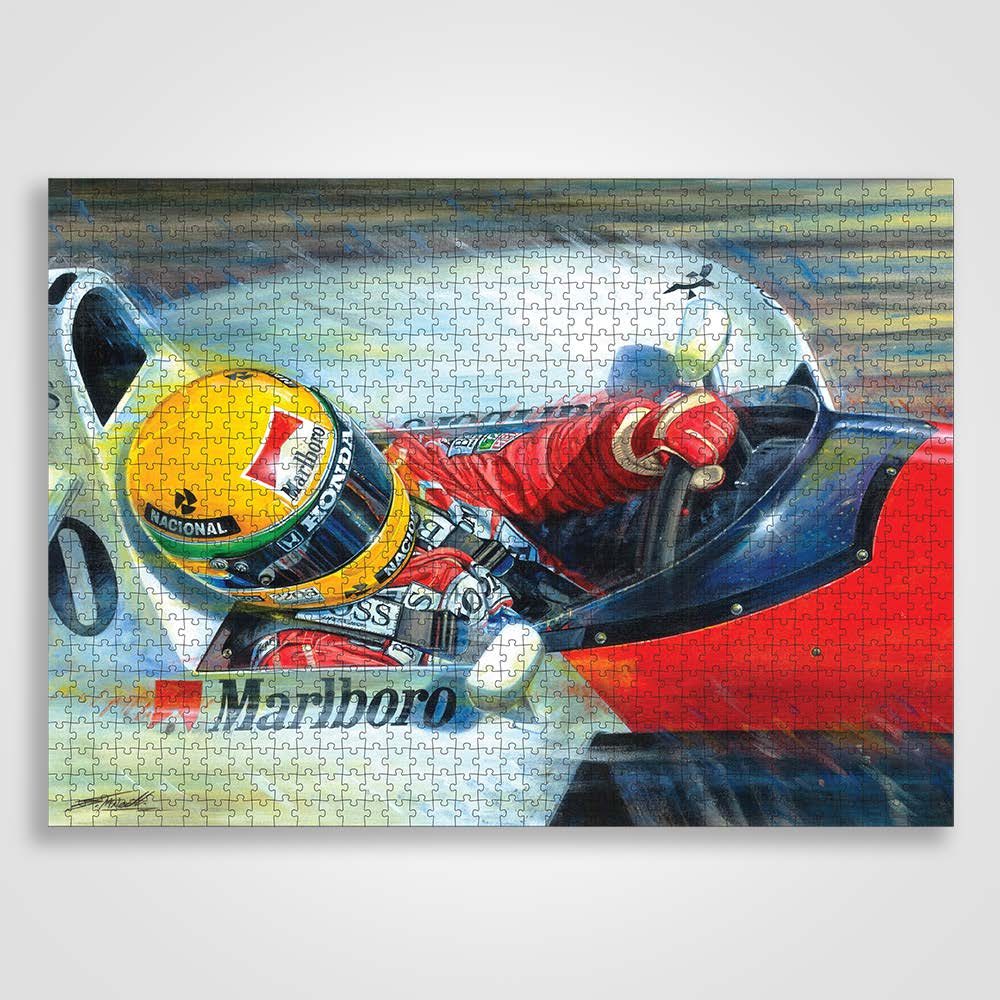 Master At Work Ayrton Senna -- Jigsaw Puzzle -- Authentic Collectables