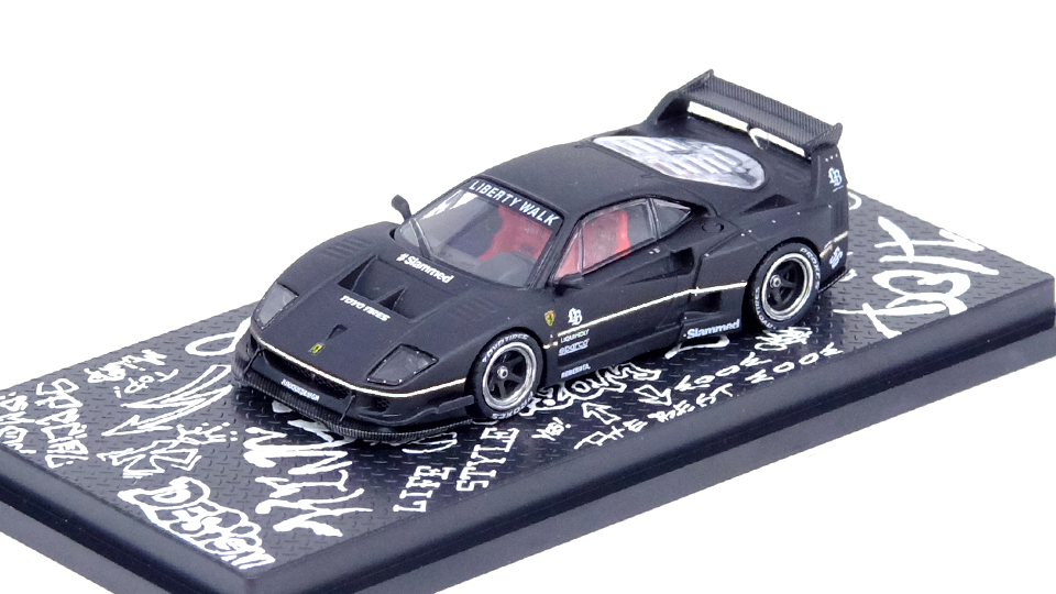 1:64 Ferrari F40 LBWK -- Matte Black -- INNO64 Hong Kong