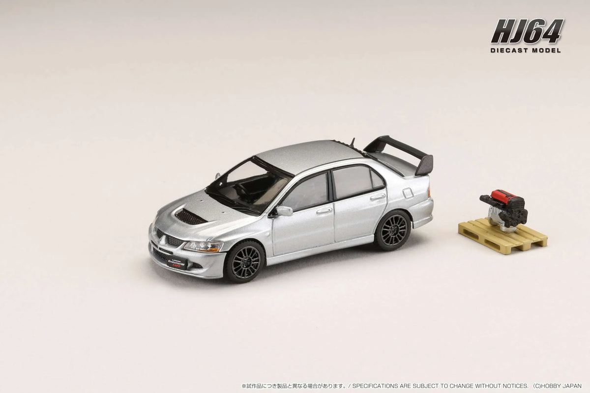 1 64 Mitsubishi Lancer Evo 8 MR GSR W Engine Silver Hobby Japan 1-64-mitsubishi-lancer-evo-8-mr-gsr-w-engine-silver-hobby-japan