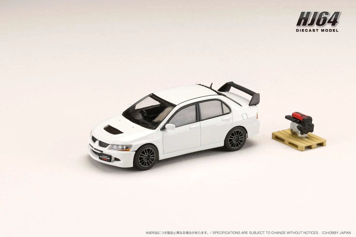 1 64 Mitsubishi Lancer Evo 8 MR GSR W Engine White Hobby Japan 1-64-mitsubishi-lancer-evo-8-mr-gsr-w-engine-white-hobby-japan