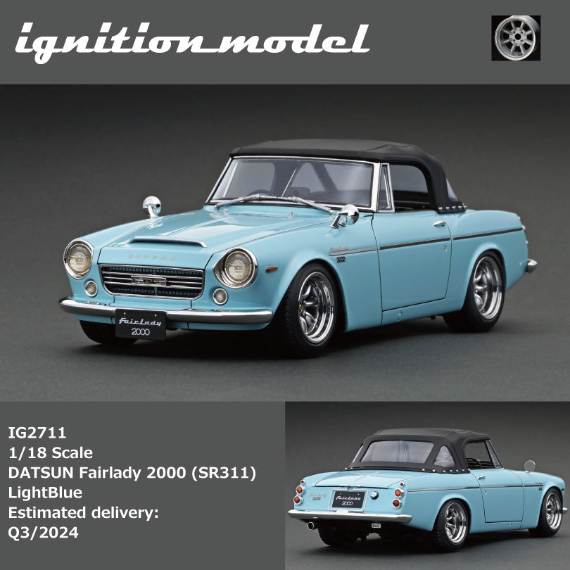 Pre-Order) 1:18 Datsun Fairlady 2000 (SR311) -- Light Blue -- Ignitio