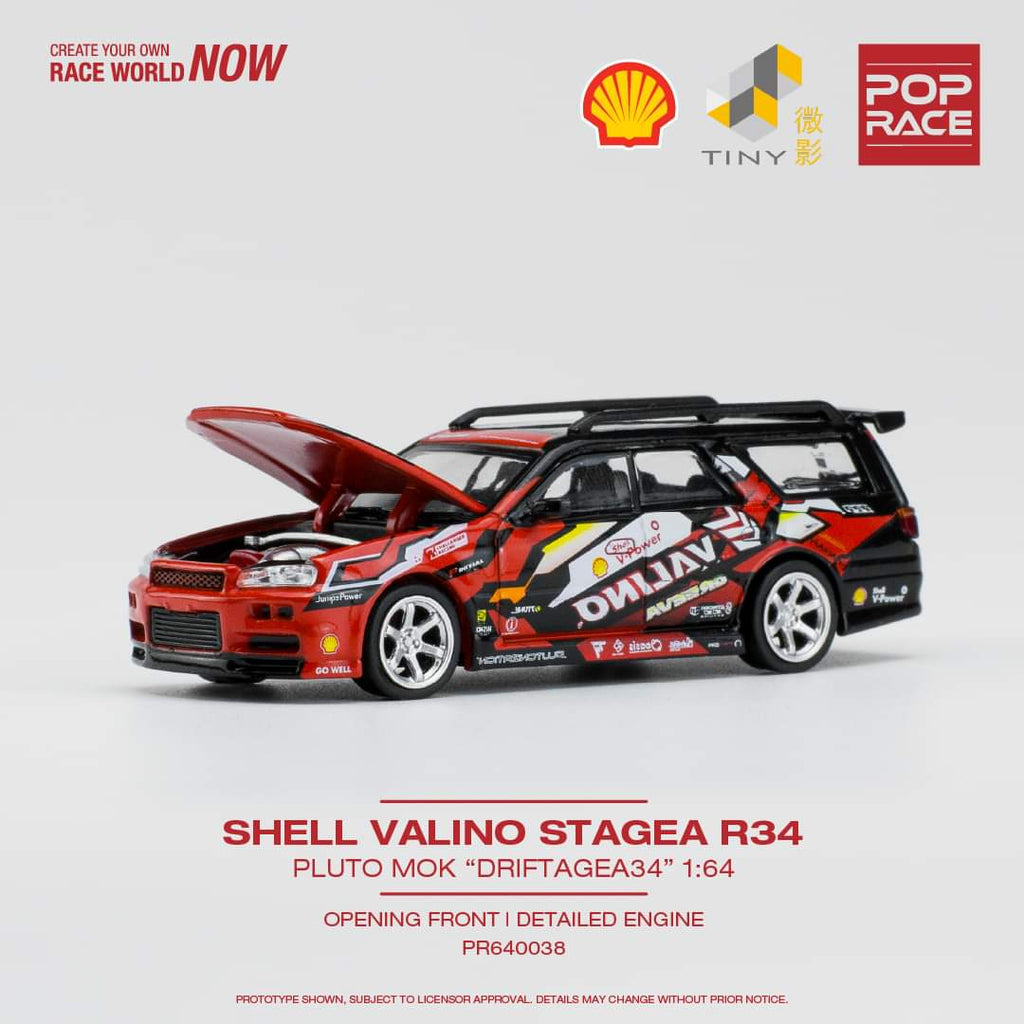 1:64 Nissan Stagea w/R34 GTR Skyline Front - Pluto Mok 