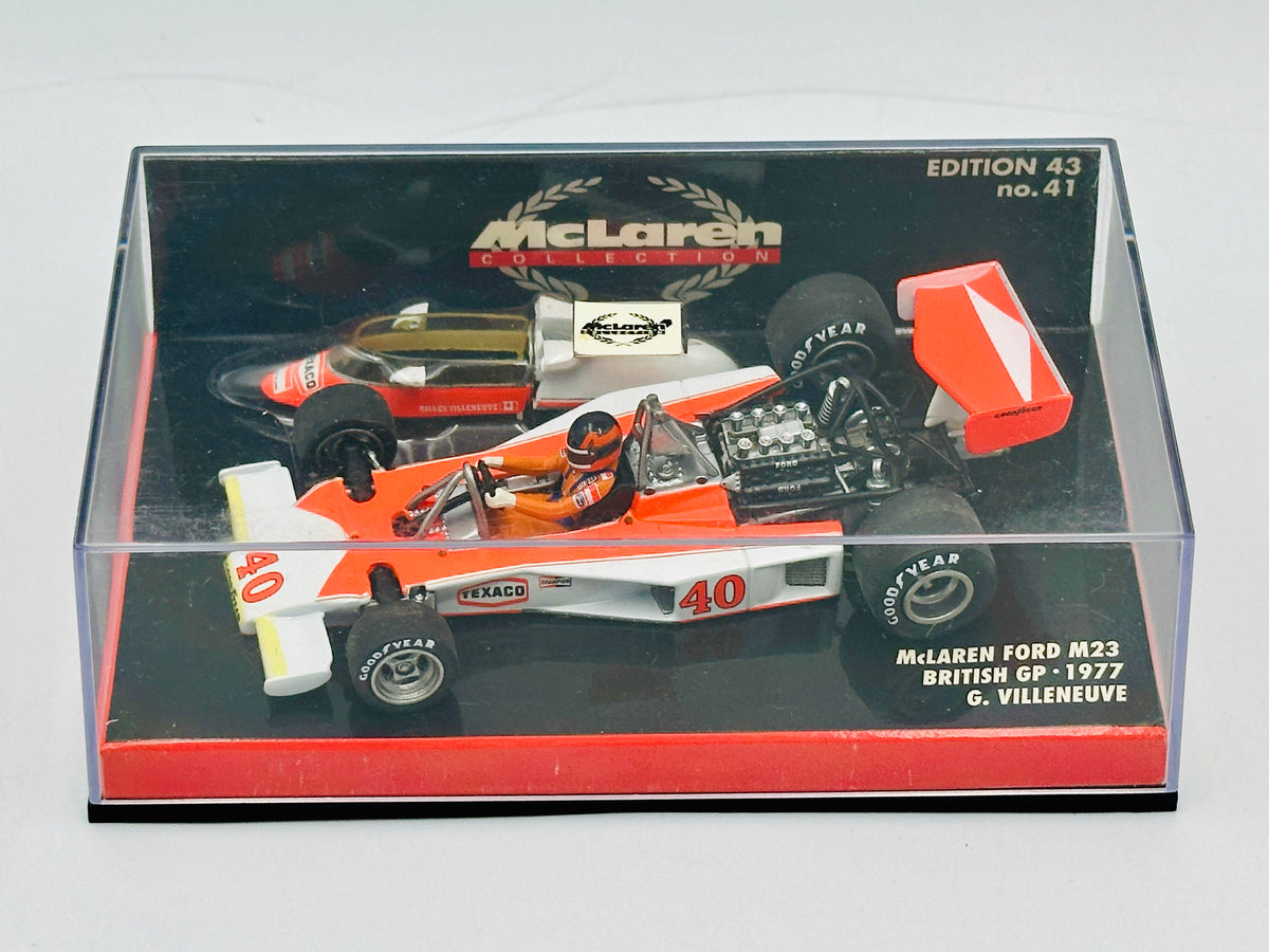 1:43 1977 Gilles Villeneuve -- British GP -- McLaren Ford M23 -- Minic