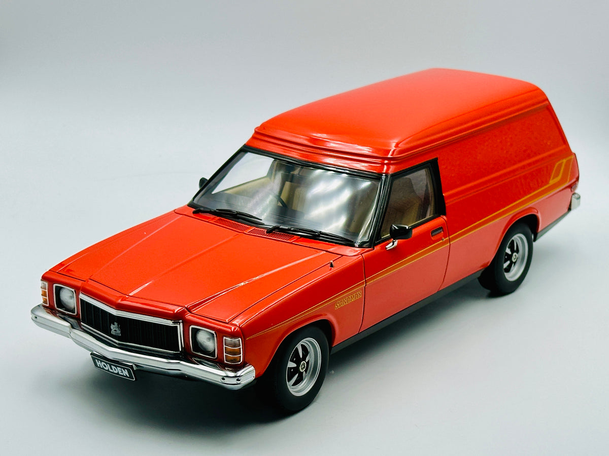 1:18 Holden HX Sandman Panel Van -- Mandarin Red -- Biante/AUTOart