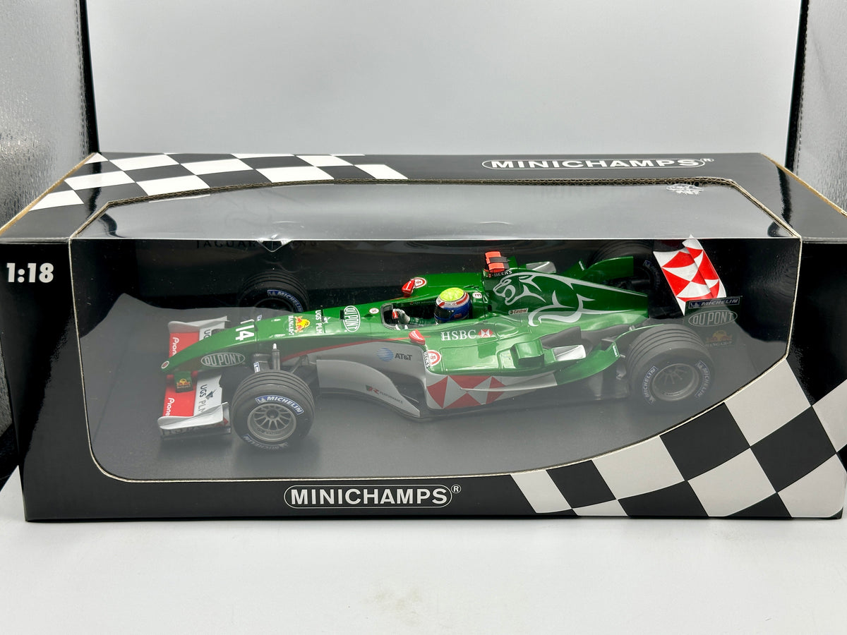 1:18 2004 Mark Webber -- #14 Jaguar Racing R5 -- Minichamps