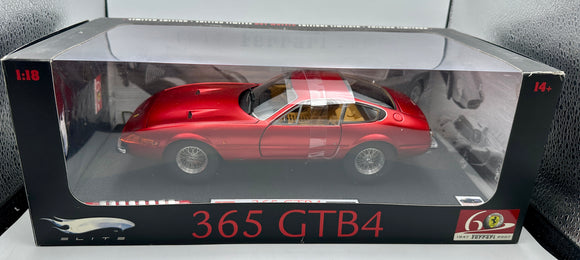 1:18 Ferrari 365 GTB4 -- Candy Red -- Hot Wheels Elite