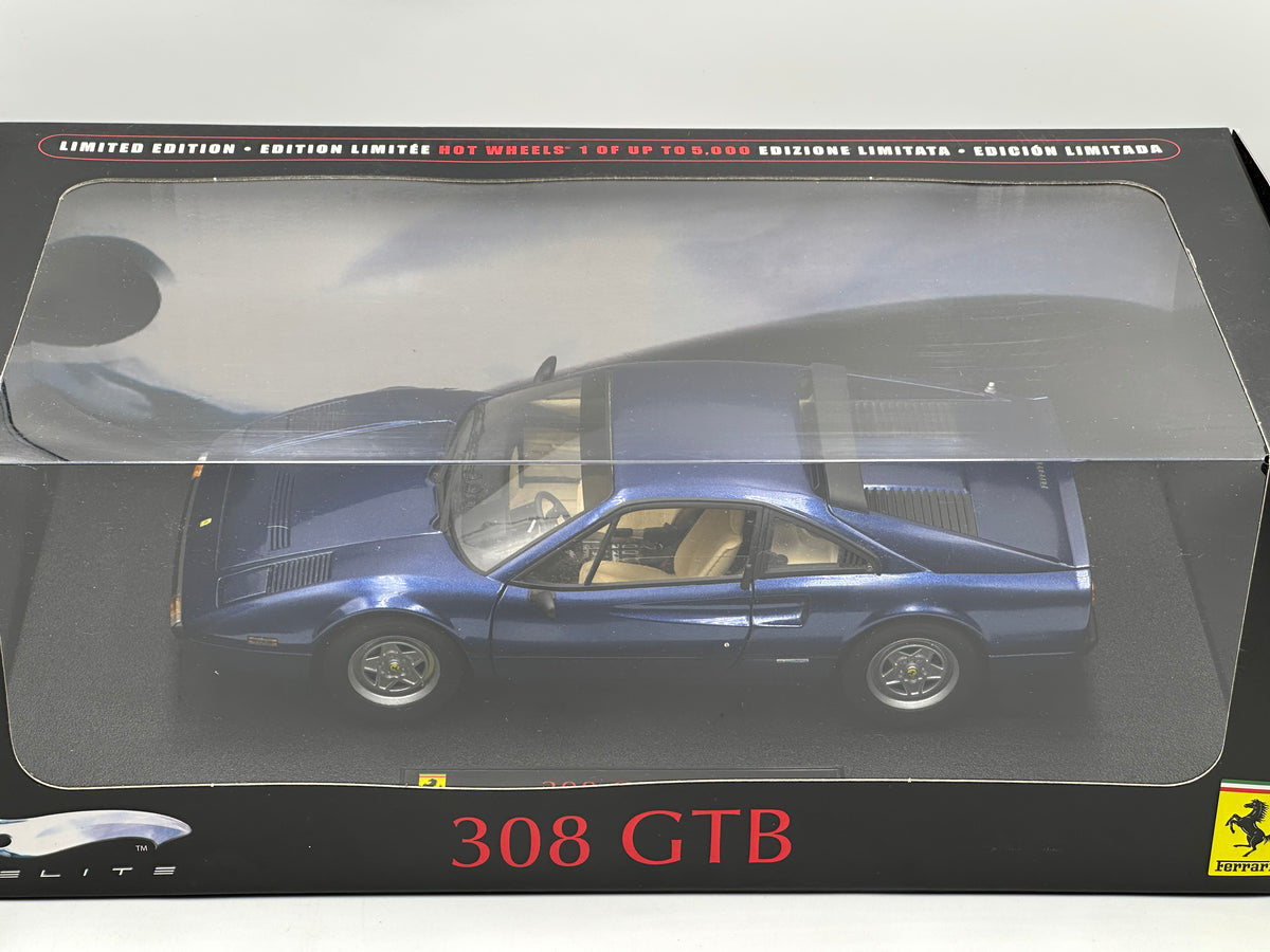 【ELITE】Hotwheel ホットウィール フェラーリ 308GTB ブルーメタリック 1/18スケール ミニカー リミテッドエディション コレクション 箱付 Y0962 1:18 Ferrari 308 GTB -- Dark Blue Navy -- Hot Wheels Elite T6924