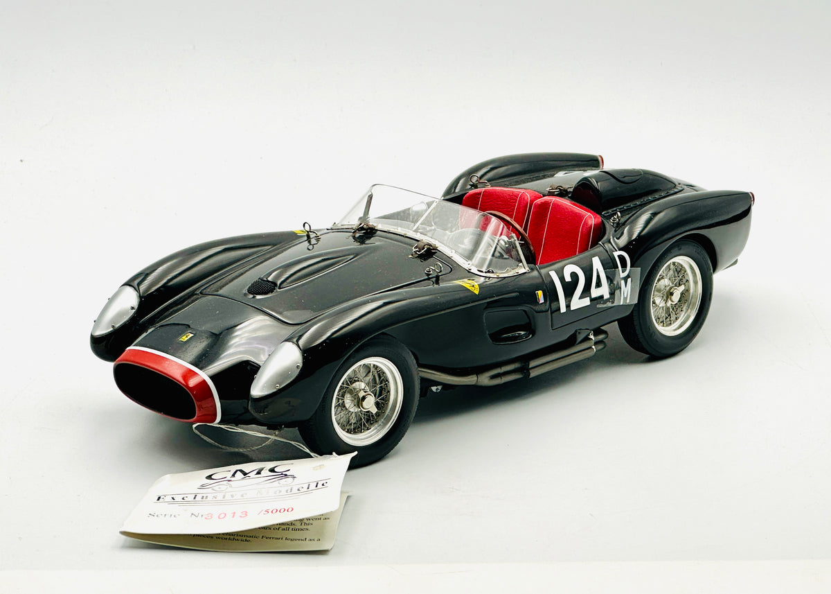 1:18 1957 Ferrari 250 Testa Rossa Pontoon Fender 0714 -- #124 Black/Re