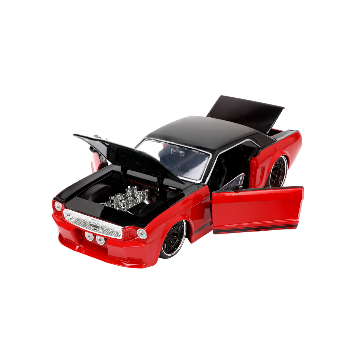 1:24 1965 Ford Mustang -- Red/Black -- JADA: Big Time Muscle