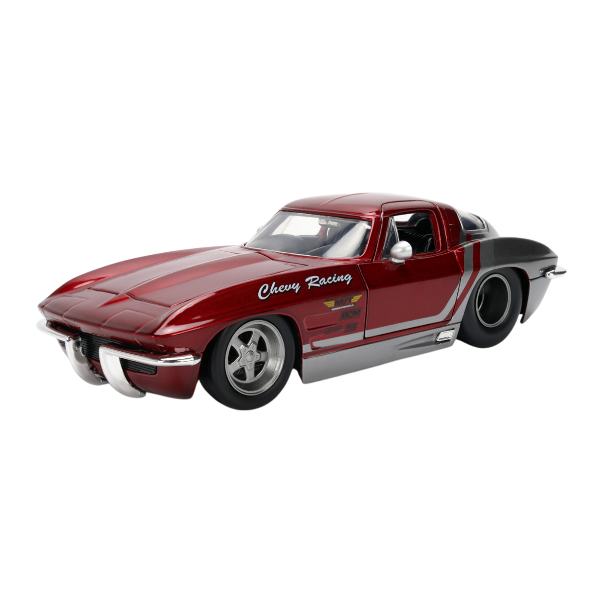 1:24 1963 Chevrolet Corvette -- Maroon/Silver -- JADA: Big Time Muscle