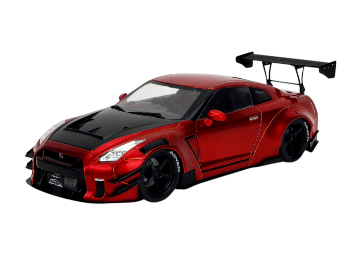 1:18 Nissan GTR R35 Liberty Walk Kit 1.5 -- Red Metallic -- JADA: Pink