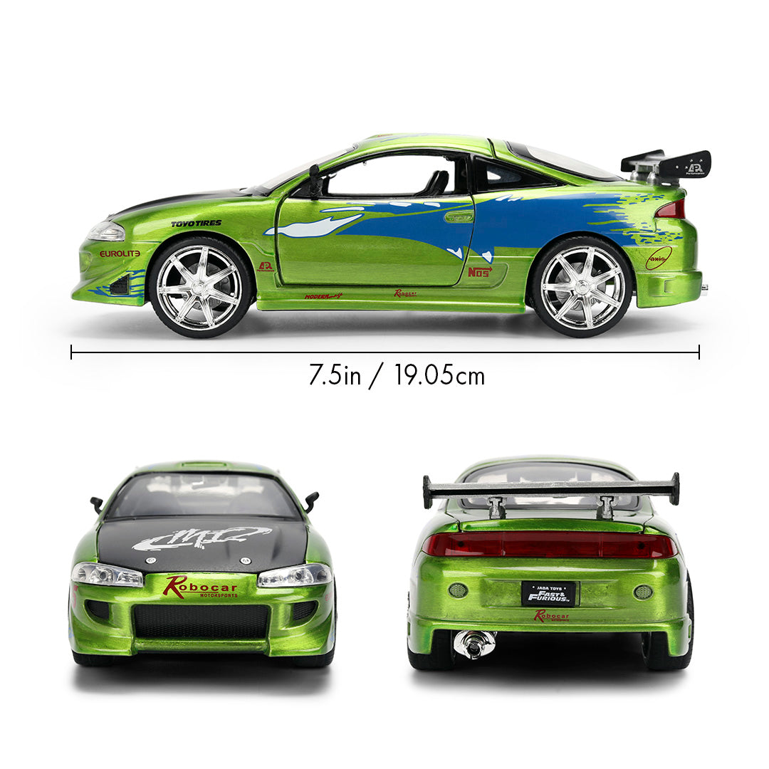 1:24 Brian's Mitsubishi Eclipse - Colour Brush Finish - JADA Fast & Fu